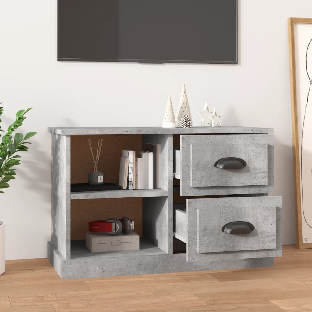 vidaXL TV Cabinet Concrete Grey 73x35,5x47,5 cm Engineered Wood