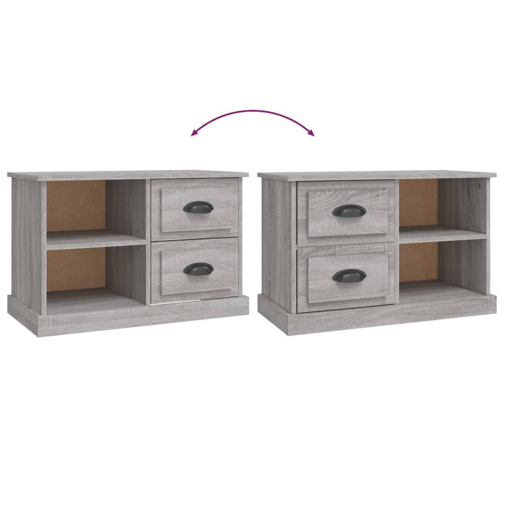 vidaXL TV Cabinet Grey Sonoma 73x35.5x47.5 cm Engineered Wood