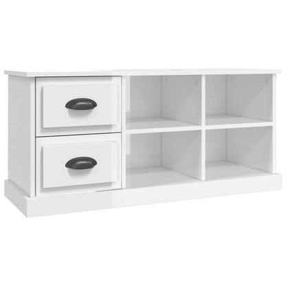 vidaXL TV Cabinet High Gloss White 102x35,5x47,5 cm Engineered Wood