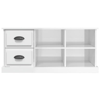 vidaXL TV Cabinet High Gloss White 102x35,5x47,5 cm Engineered Wood