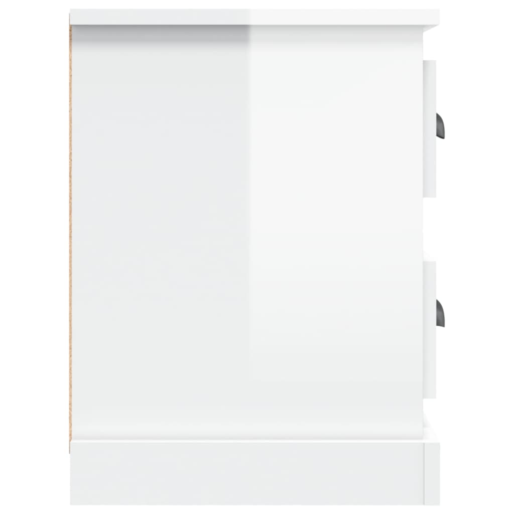 vidaXL TV Cabinet High Gloss White 102x35,5x47,5 cm Engineered Wood