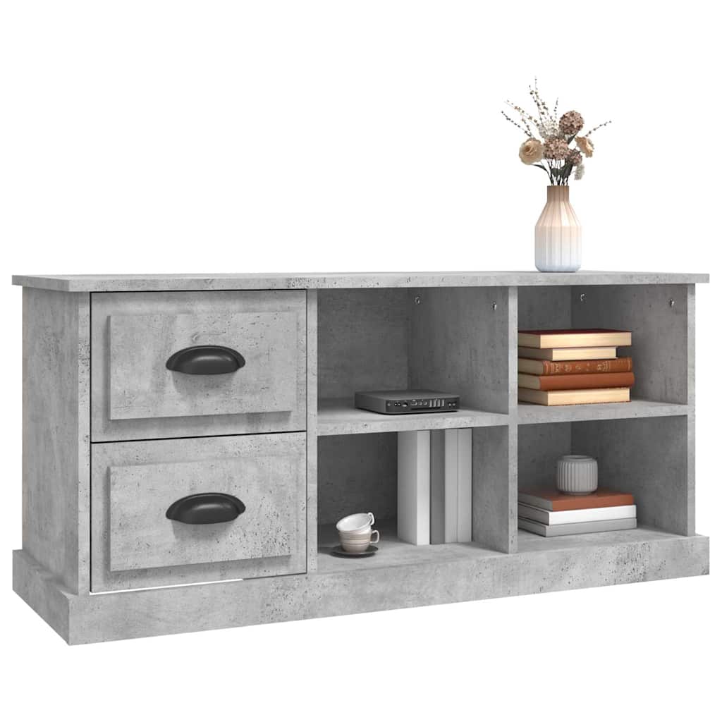 vidaXL TV Cabinet Concrete Grey 102x35,5x47,5 cm Engineered Wood