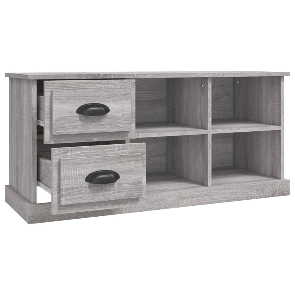 vidaXL TV Cabinet Grey Sonoma 102x35.5x47.5 cm Engineered Wood
