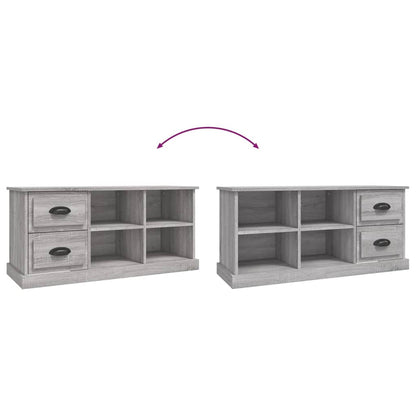 vidaXL TV Cabinet Grey Sonoma 102x35.5x47.5 cm Engineered Wood