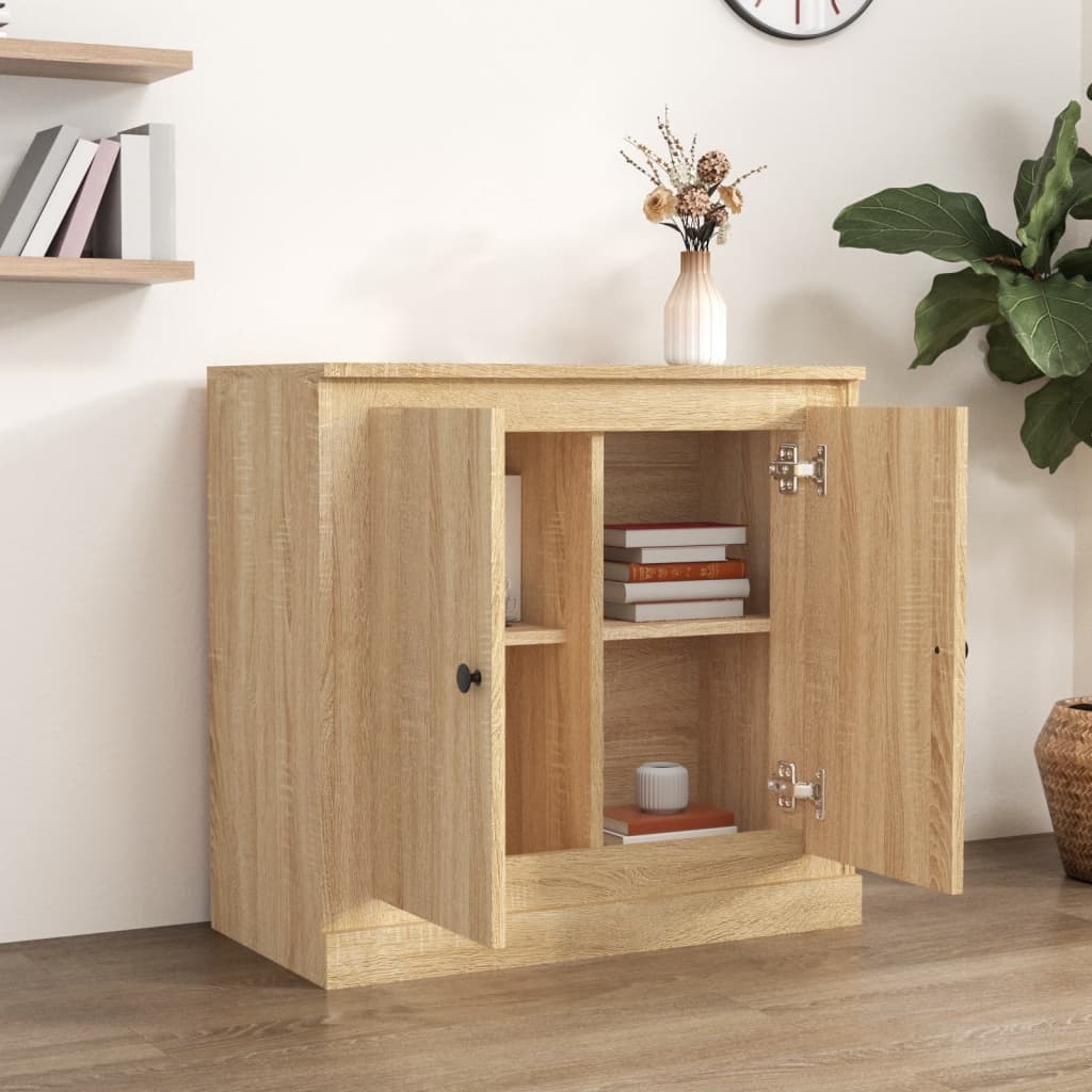vidaXL Sideboard Sonoma Oak 70x35,5x67,5 cm Engineered Wood