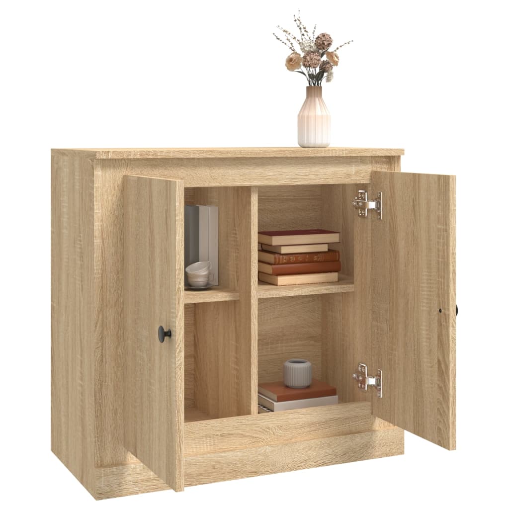 vidaXL Sideboard Sonoma Oak 70x35.5x67.5 cm Engineered Wood