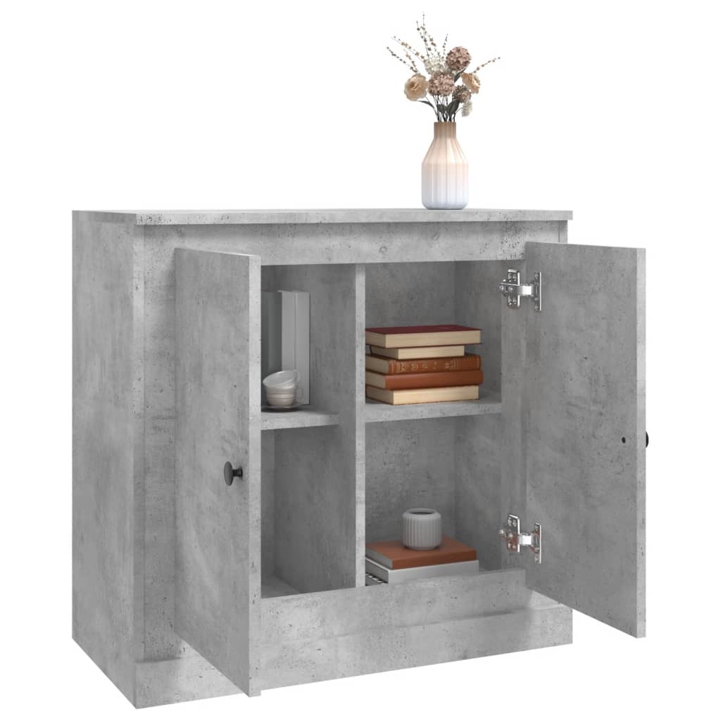 vidaXL Sideboard Concrete Grey 70x35,5x67,5 cm Engineered Wood