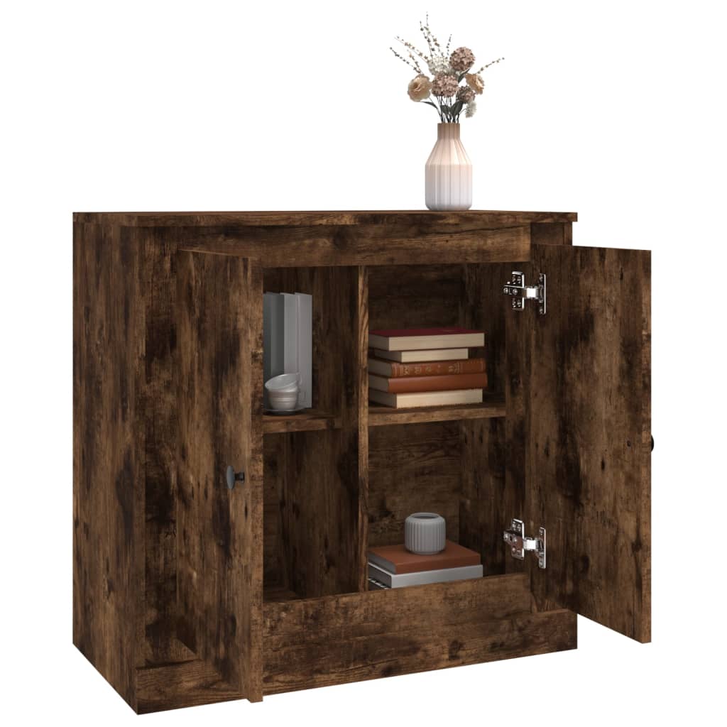 vidaXL Sideboard Smoked Oak 70x35.5x67.5 cm Engineered Wood