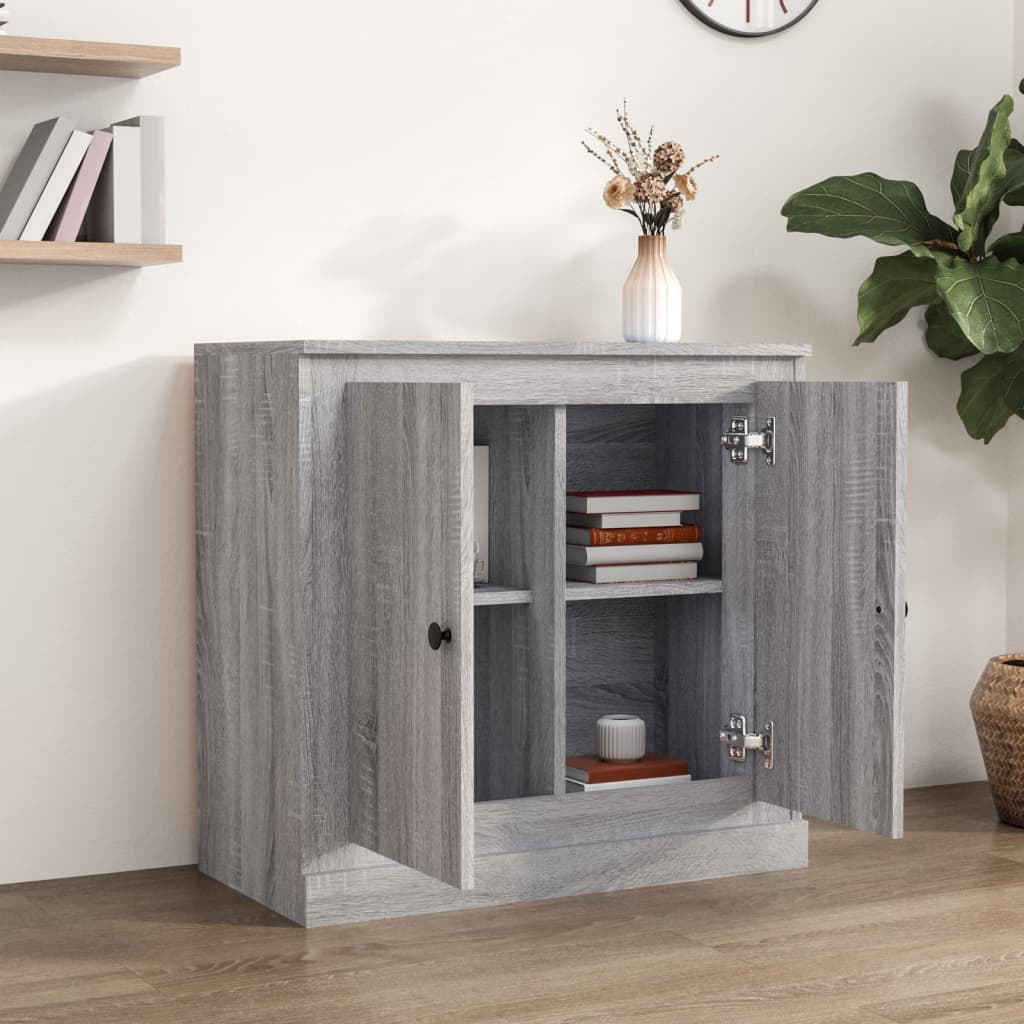 vidaXL Sideboard Grey Sonoma 70x35,5x67,5 cm Engineered Wood