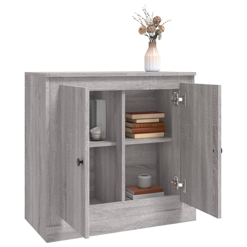 vidaXL Sideboard Grey Sonoma 70x35.5x67.5 cm Engineered Wood