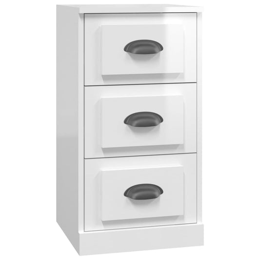 vidaXL Sideboard High Gloss White 36x35.5x67.5 cm Engineered Wood