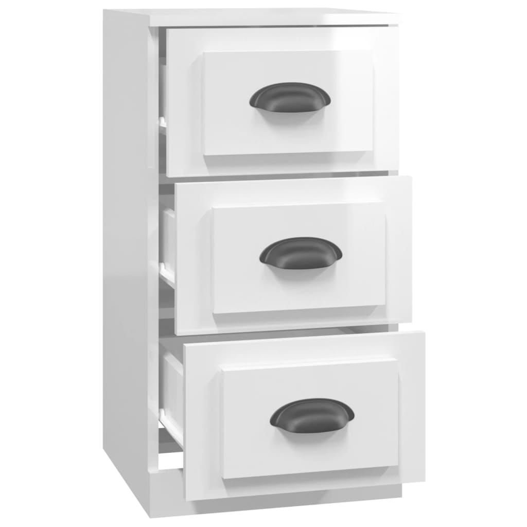 vidaXL Sideboard High Gloss White 36x35.5x67.5 cm Engineered Wood