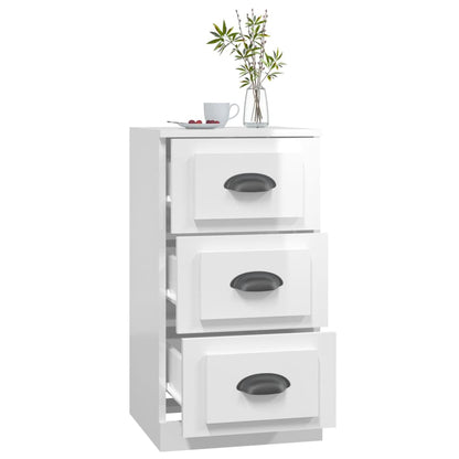 vidaXL Sideboard High Gloss White 36x35.5x67.5 cm Engineered Wood