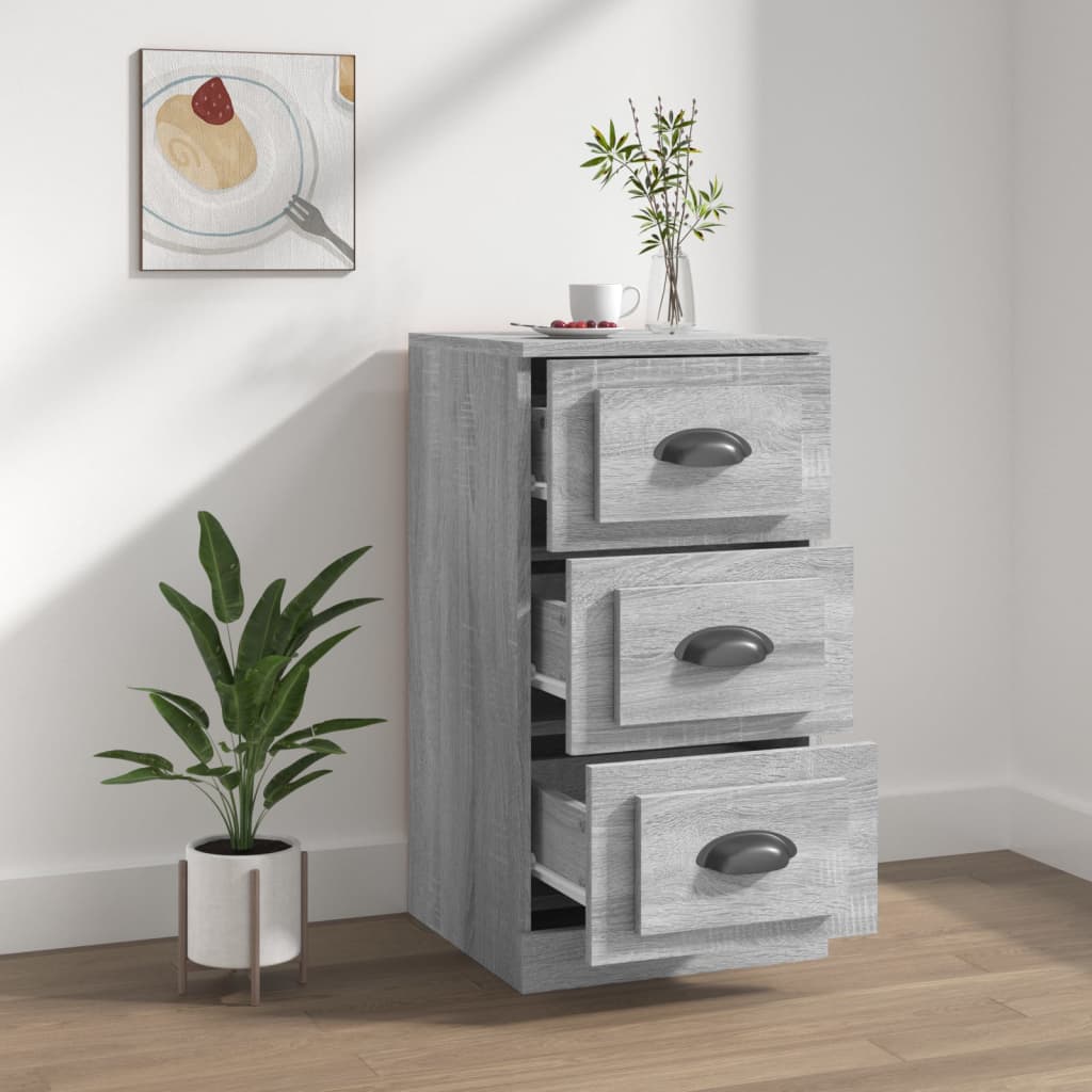 vidaXL Sideboard Grey Sonoma 36x35.5x67.5 cm Engineered Wood