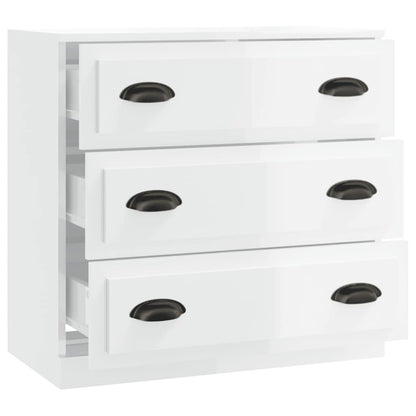 vidaXL Sideboard High Gloss White 70x35,5x67,5 cm Engineered Wood