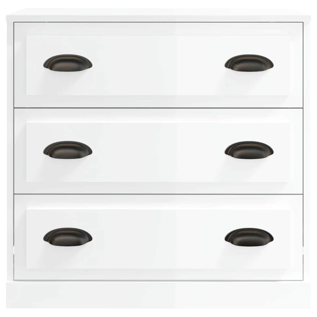 vidaXL Sideboard High Gloss White 70x35,5x67,5 cm Engineered Wood