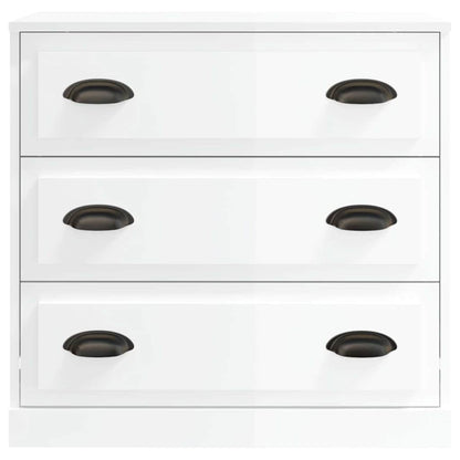 vidaXL Sideboard High Gloss White 70x35,5x67,5 cm Engineered Wood