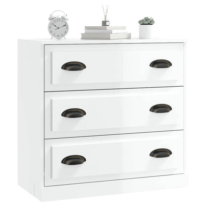 vidaXL Sideboard High Gloss White 70x35,5x67,5 cm Engineered Wood