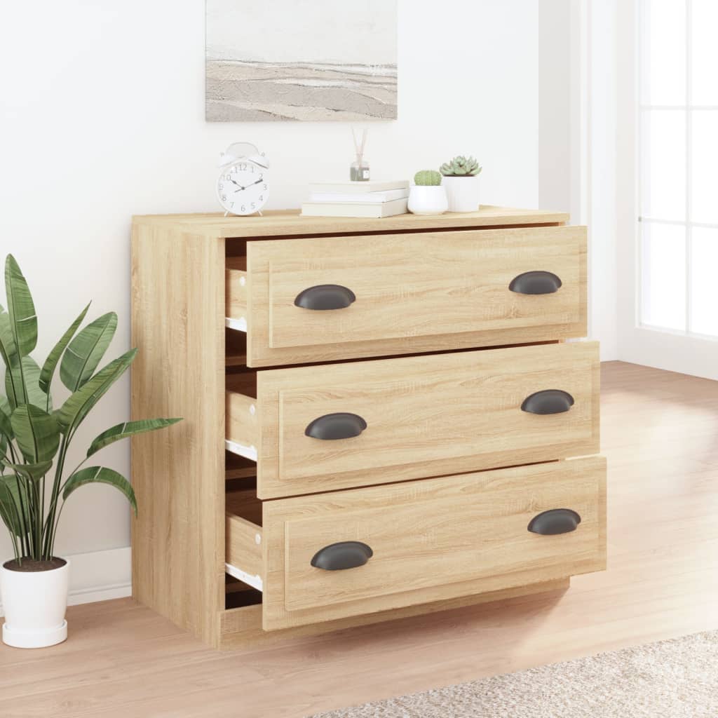vidaXL Sideboard Sonoma Oak 70x35.5x67.5 cm Engineered Wood