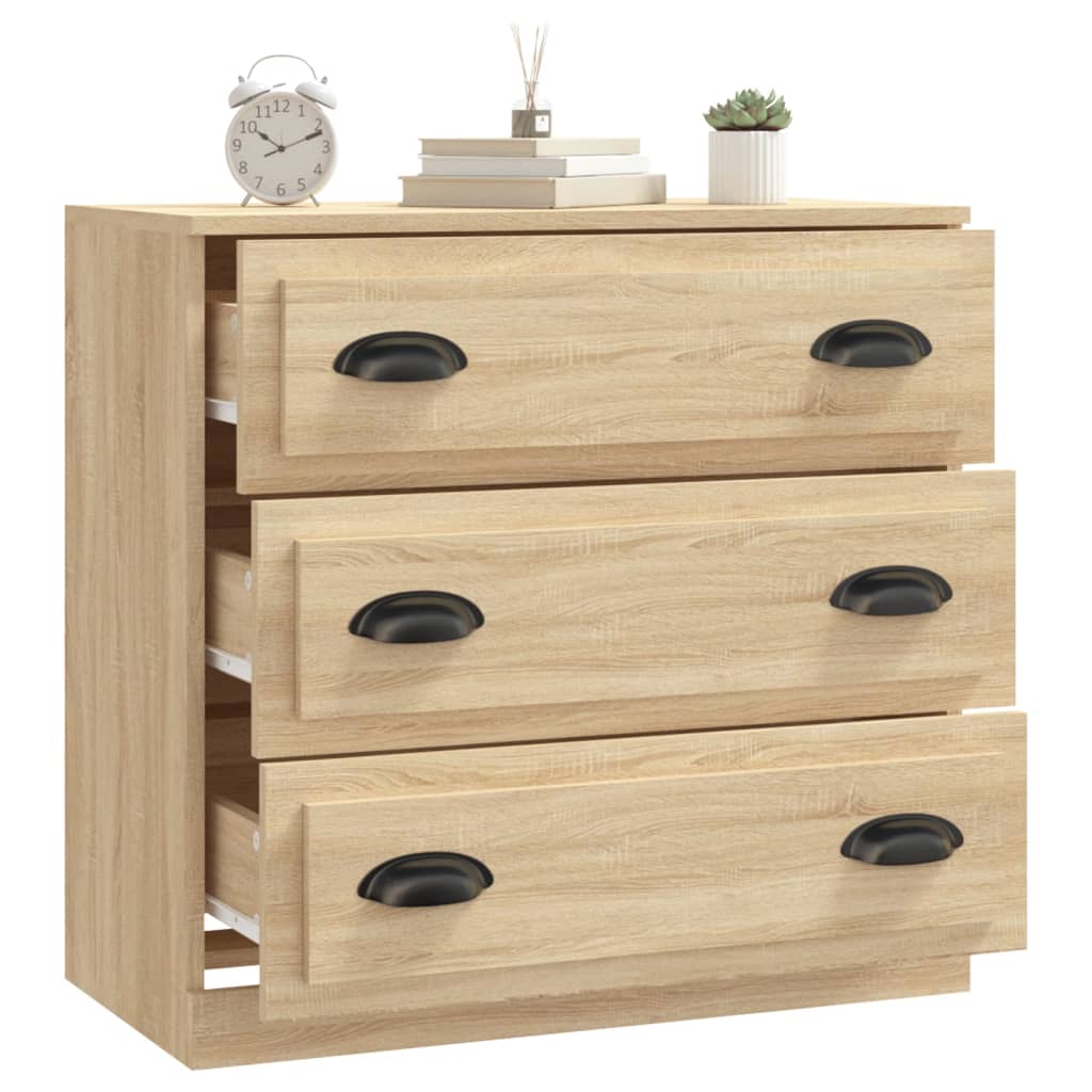 vidaXL Sideboard Sonoma Oak 70x35.5x67.5 cm Engineered Wood
