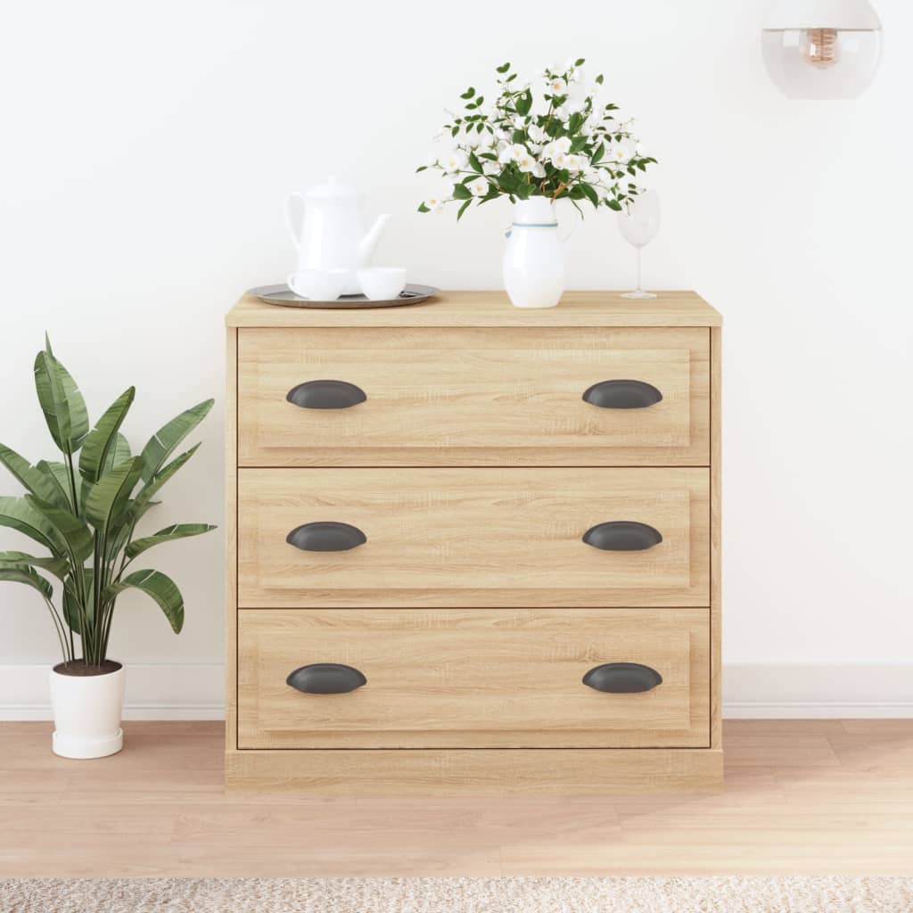 vidaXL Sideboard Sonoma Oak 70x35.5x67.5 cm Engineered Wood