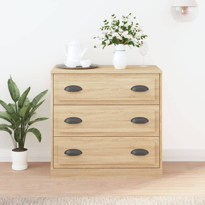 vidaXL Sideboard Sonoma Oak 70x35.5x67.5 cm Engineered Wood