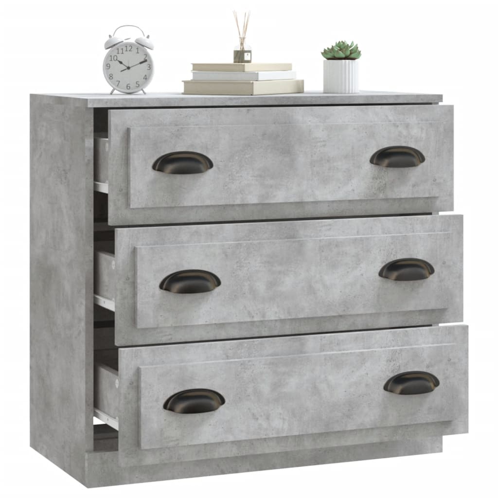 vidaXL Sideboard Concrete Grey 70x35.5x67.5 cm Engineered Wood