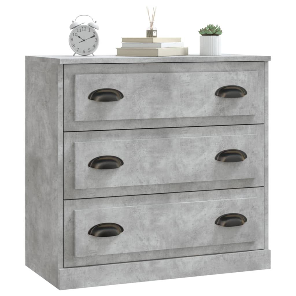 vidaXL Sideboard Concrete Grey 70x35.5x67.5 cm Engineered Wood