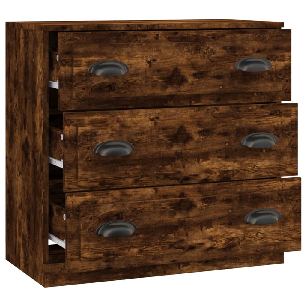vidaXL Sideboard Smoked Oak 70x35,5x67,5 cm Engineered Wood