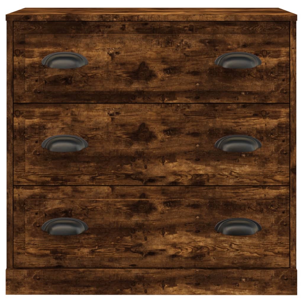 vidaXL Sideboard Smoked Oak 70x35,5x67,5 cm Engineered Wood