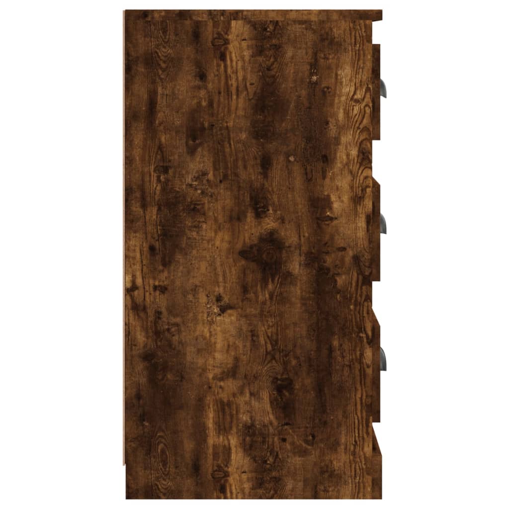 vidaXL Sideboard Smoked Oak 70x35,5x67,5 cm Engineered Wood