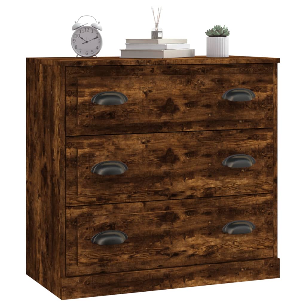 vidaXL Sideboard Smoked Oak 70x35,5x67,5 cm Engineered Wood