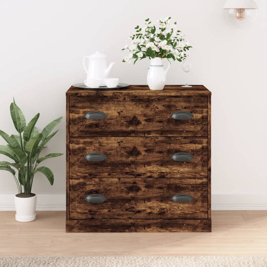 vidaXL Sideboard Smoked Oak 70x35,5x67,5 cm Engineered Wood