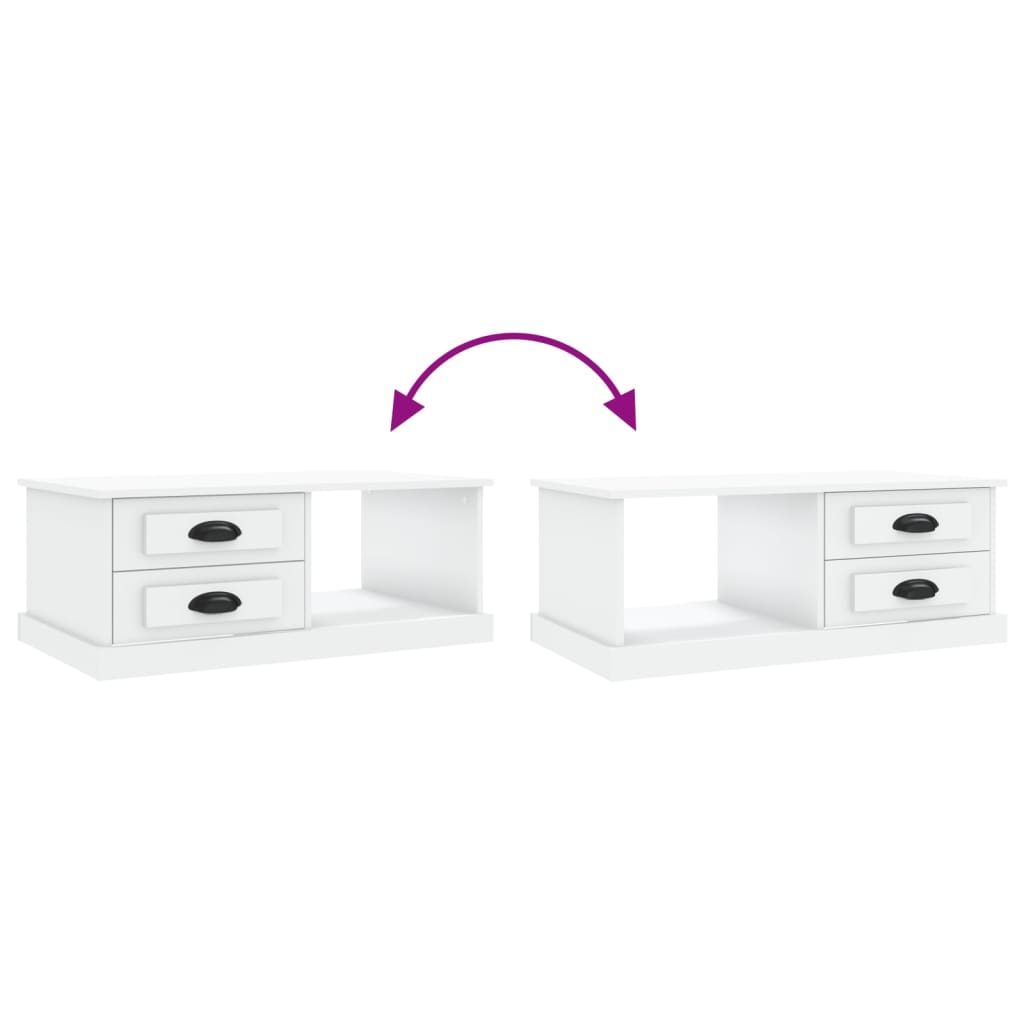 vidaXL Coffee Table White 90x50x35 cm Engineered Wood