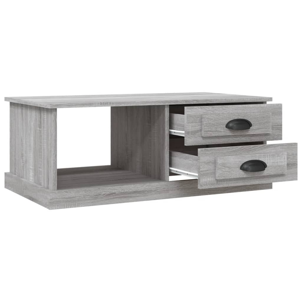 vidaXL Coffee Table Grey Sonoma 90x50x35 cm Engineered Wood