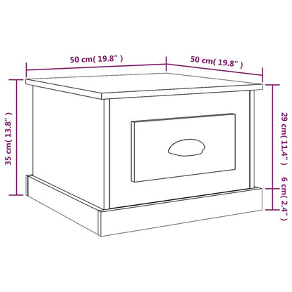 vidaXL Coffee Table Concrete Grey 50x50x35 cm Engineered Wood