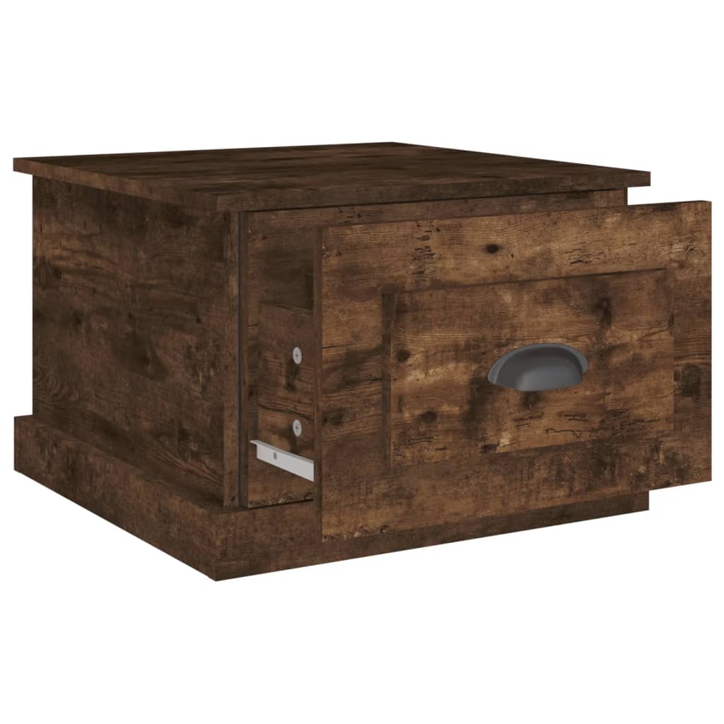 vidaXL Coffee Table Smoked Oak 50x50x35 cm Engineered Wood