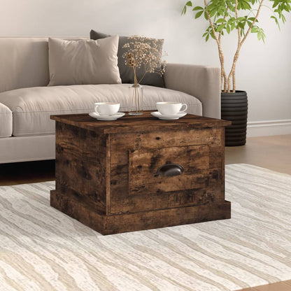 vidaXL Coffee Table Smoked Oak 50x50x35 cm Engineered Wood
