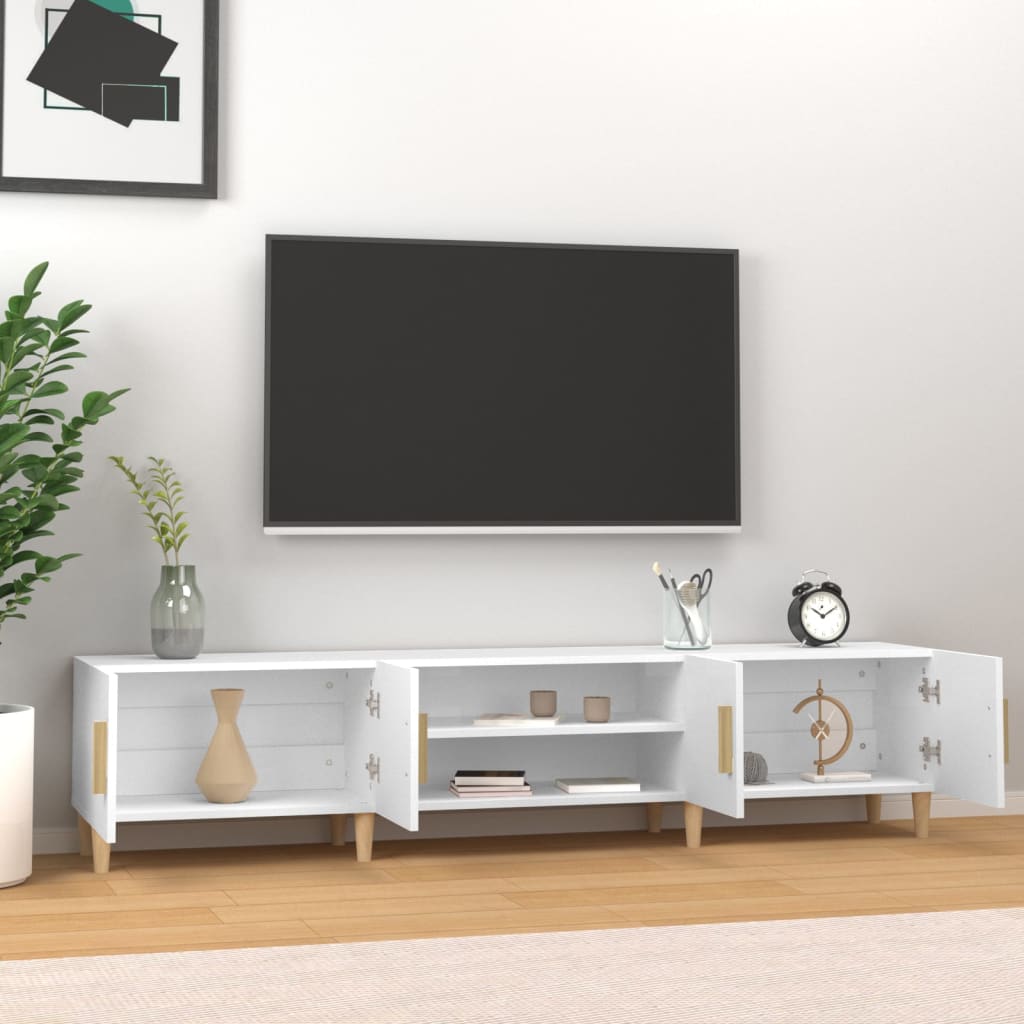 vidaXL TV Cabinet White 180x31.5x40 cm Engineered Wood