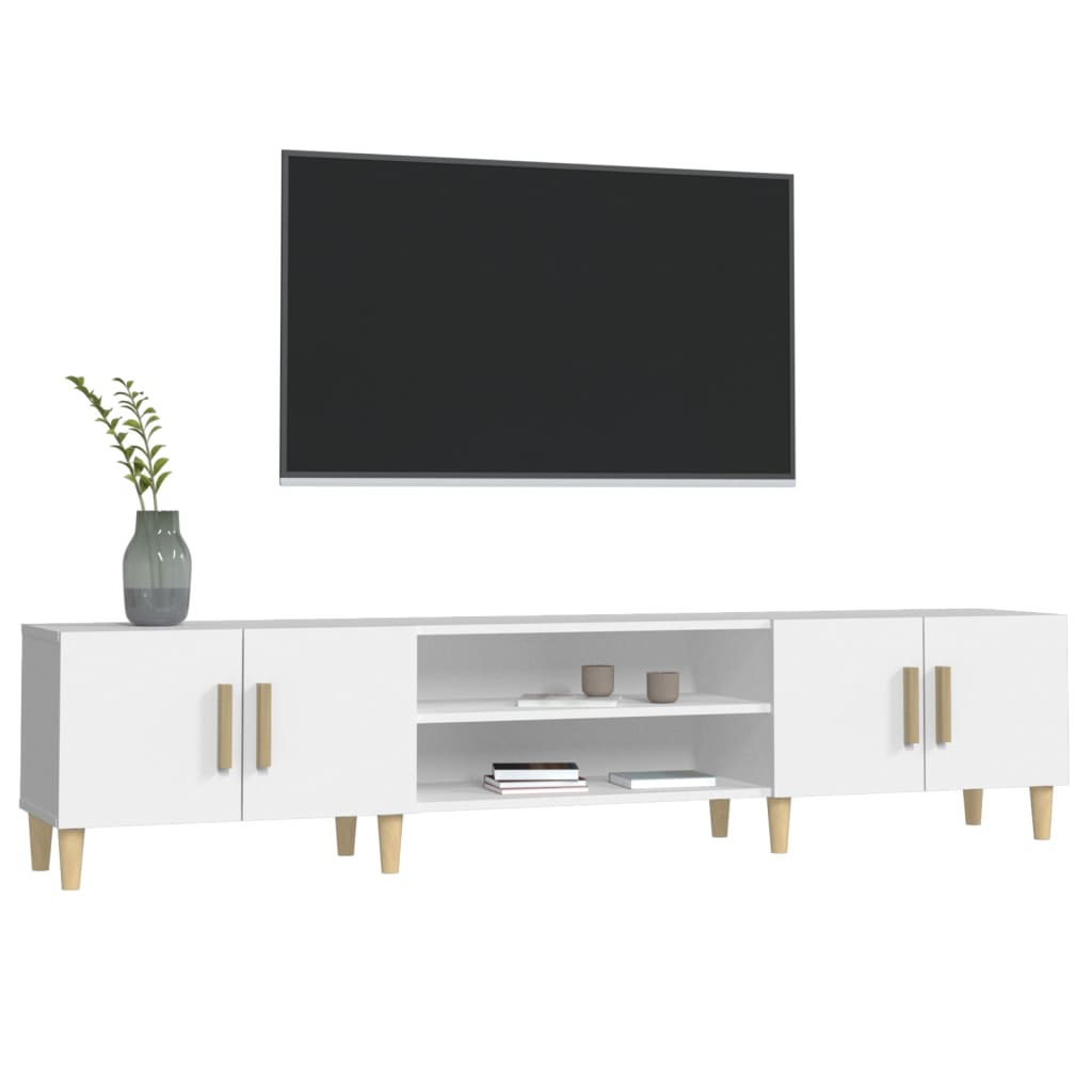 vidaXL TV Cabinet White 180x31.5x40 cm Engineered Wood