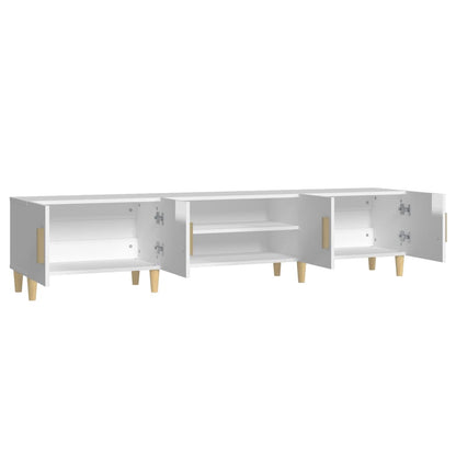vidaXL TV Cabinet High Gloss White 180x31.5x40 cm Engineered Wood