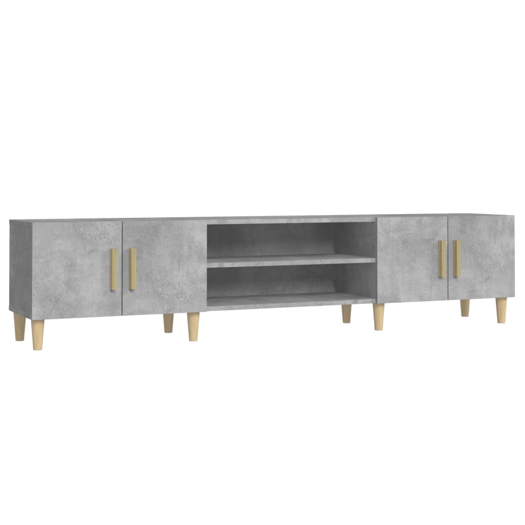 vidaXL TV Cabinet Concrete Grey 180x31,5x40 cm Engineered Wood