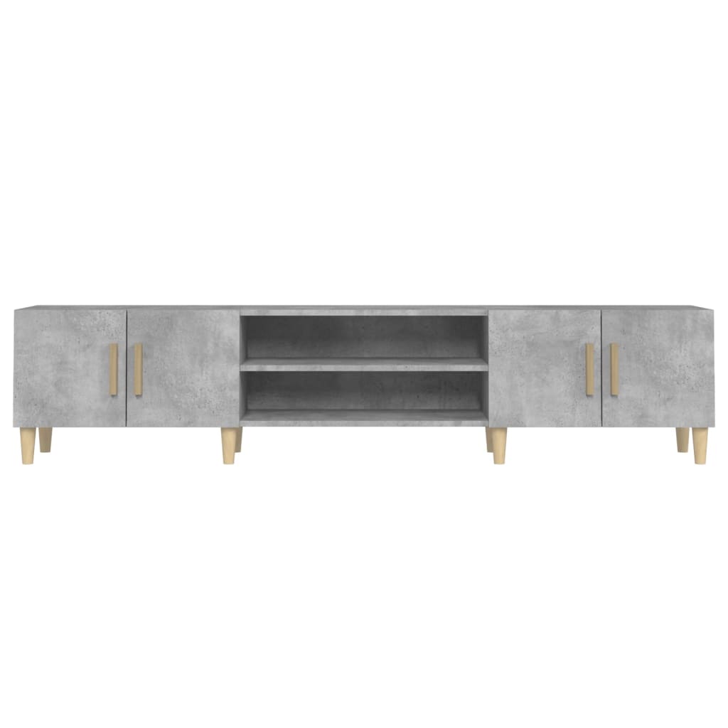 vidaXL TV Cabinet Concrete Grey 180x31.5x40 cm Engineered Wood