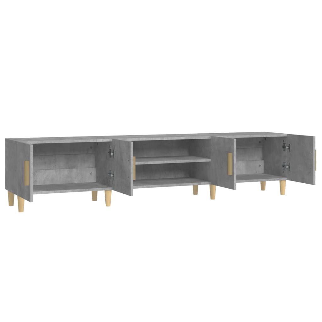 vidaXL TV Cabinet Concrete Grey 180x31,5x40 cm Engineered Wood