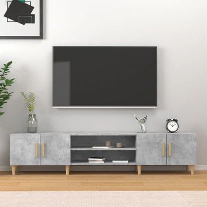 vidaXL TV Cabinet Concrete Grey 180x31,5x40 cm Engineered Wood