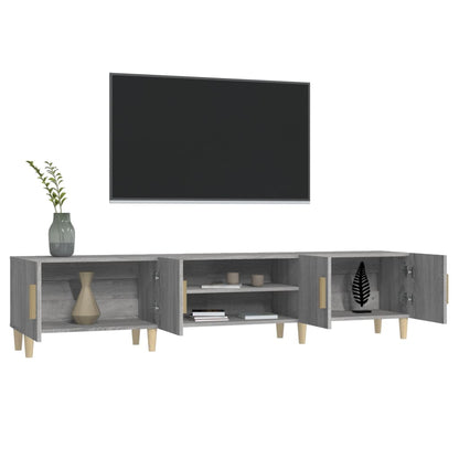 vidaXL TV Cabinet Grey Sonoma 180x31,5x40 cm Engineered Wood