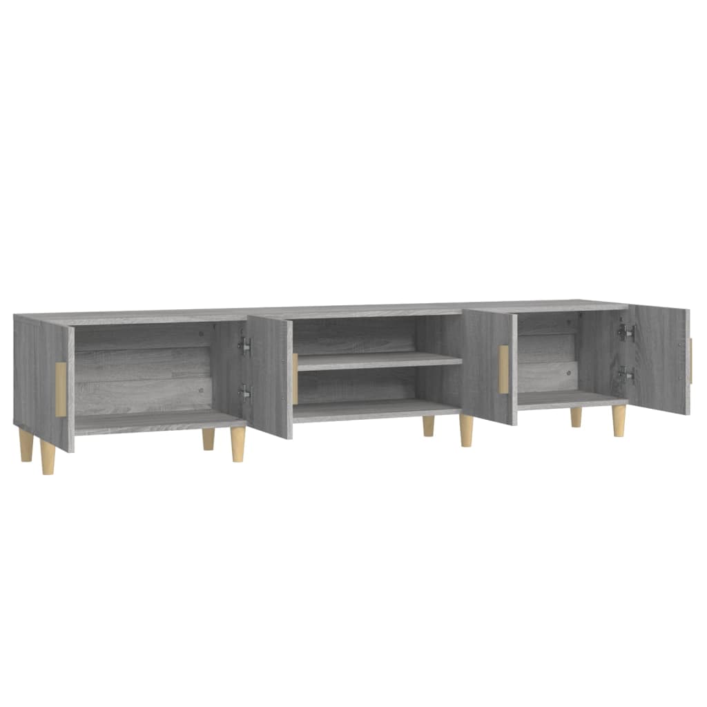 vidaXL TV Cabinet Grey Sonoma 180x31,5x40 cm Engineered Wood
