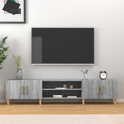 vidaXL TV Cabinet Grey Sonoma 180x31,5x40 cm Engineered Wood
