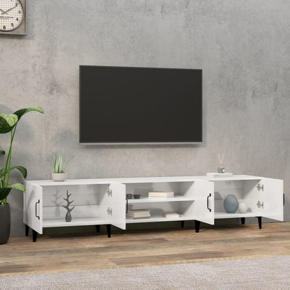 vidaXL TV Cabinet High Gloss White 180x31.5x40 cm Engineered Wood
