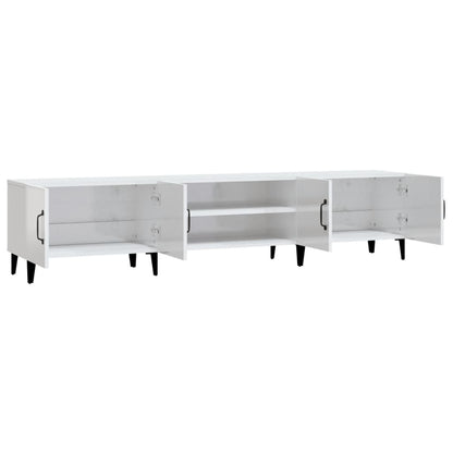 vidaXL TV Cabinet High Gloss White 180x31.5x40 cm Engineered Wood